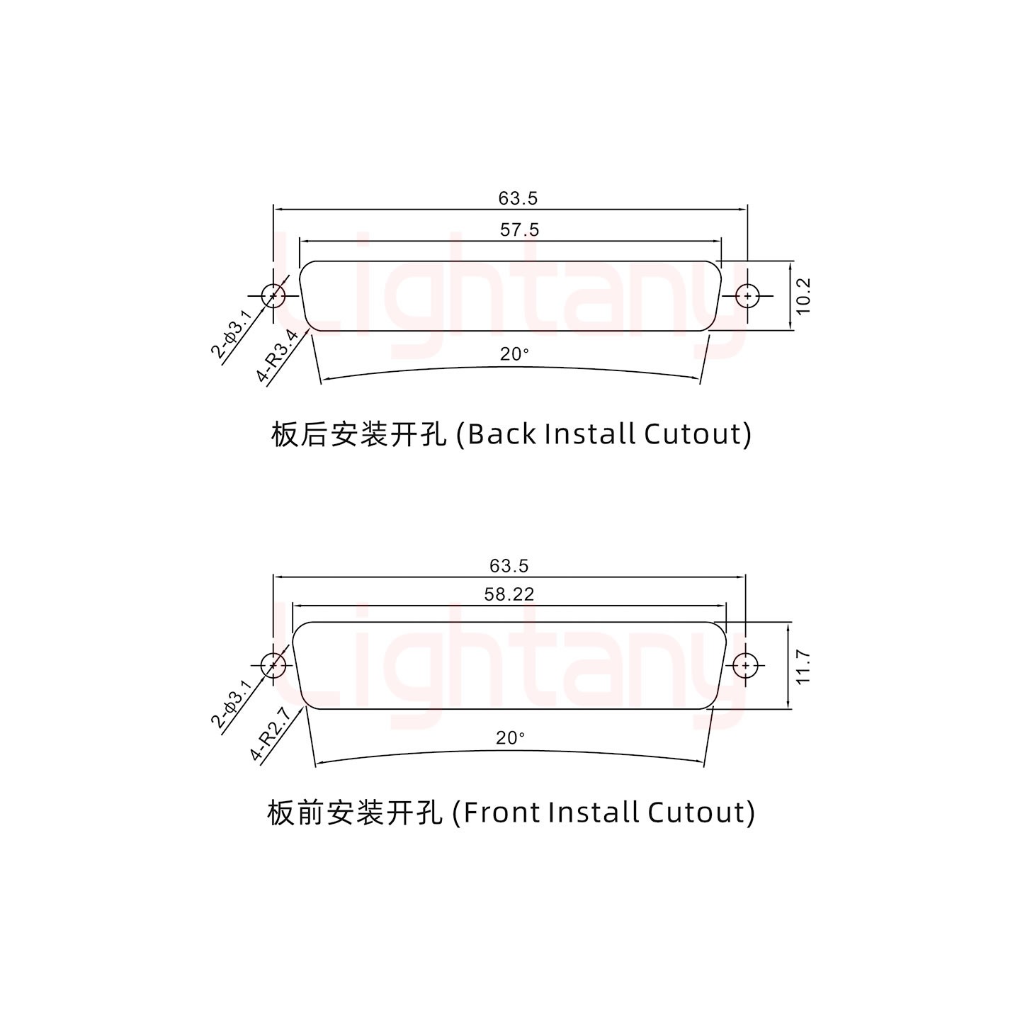 25W3母焊线式/配螺丝螺母/射频同轴50欧姆