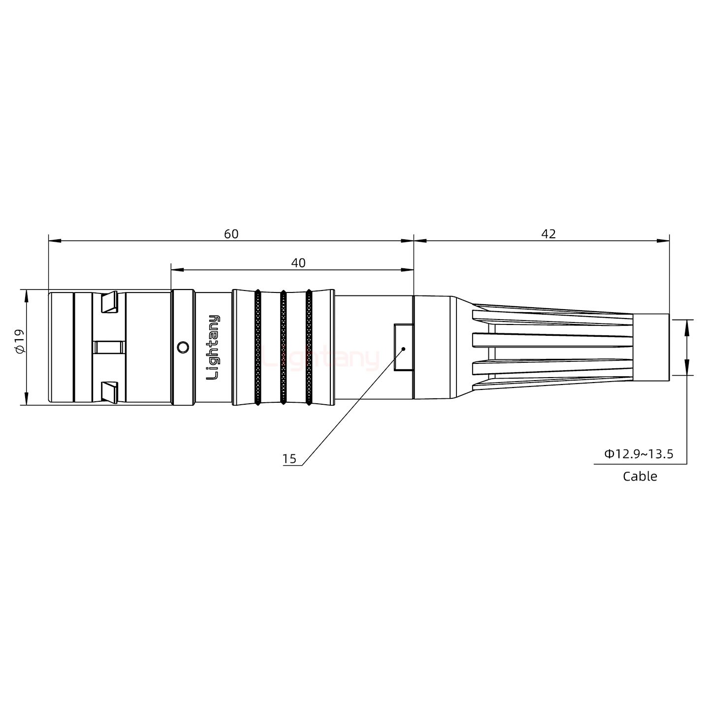FGG.3K.022.CLAK13Z推拉自锁带护套直式插头