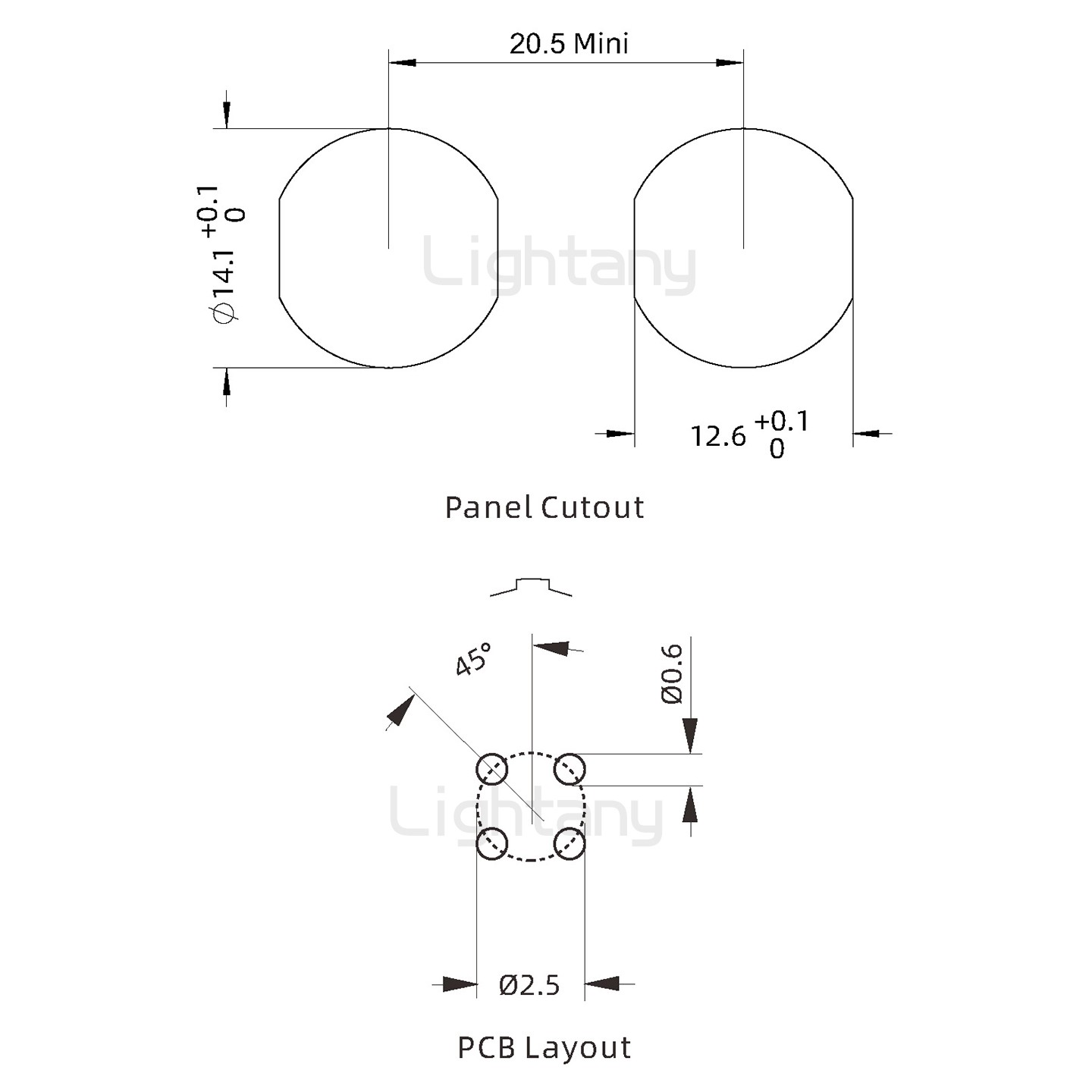 EEG.0K.004.CLN推拉自锁前螺母插座 PCB直插板