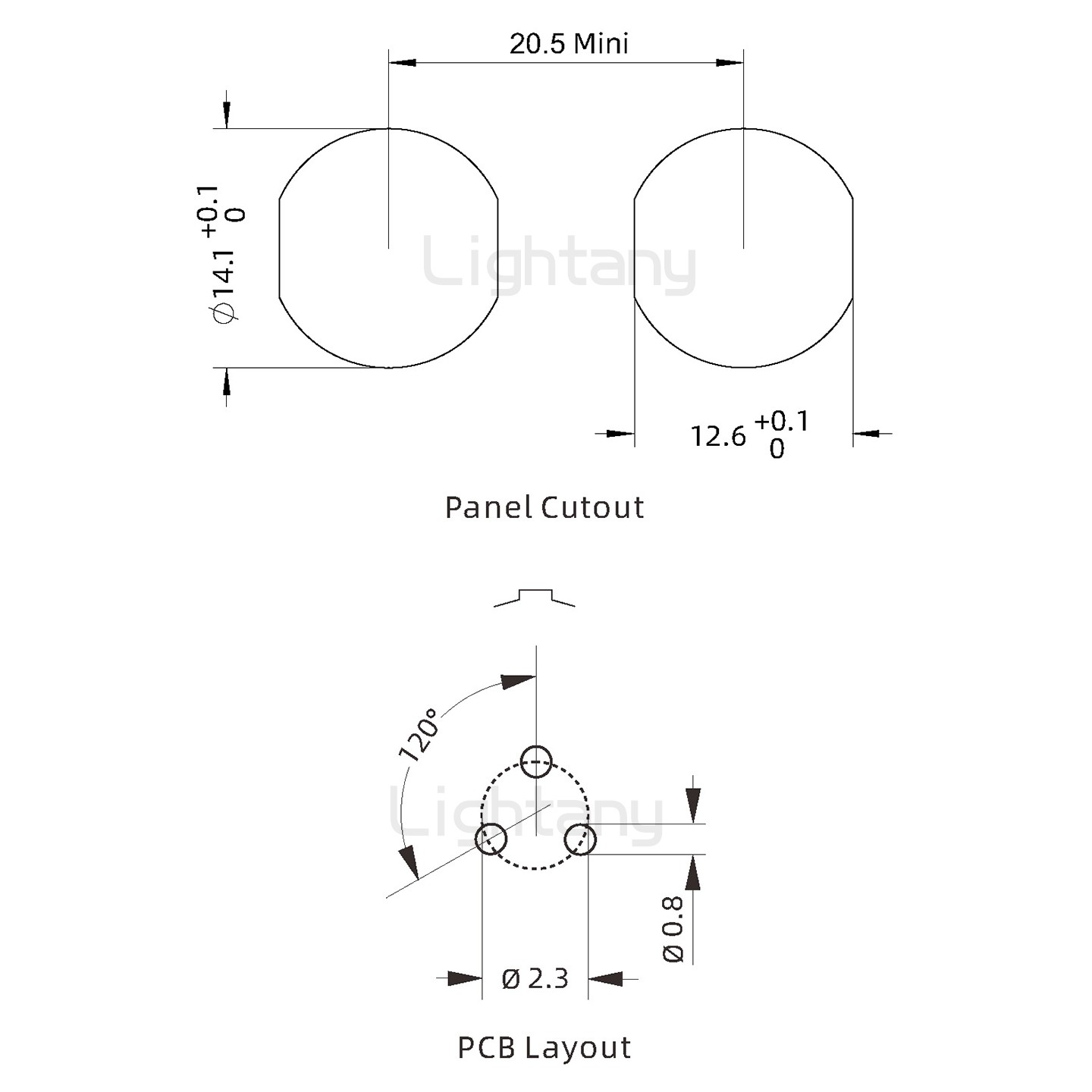 EEG.0K.003.CLN推拉自锁前螺母插座 PCB直插板