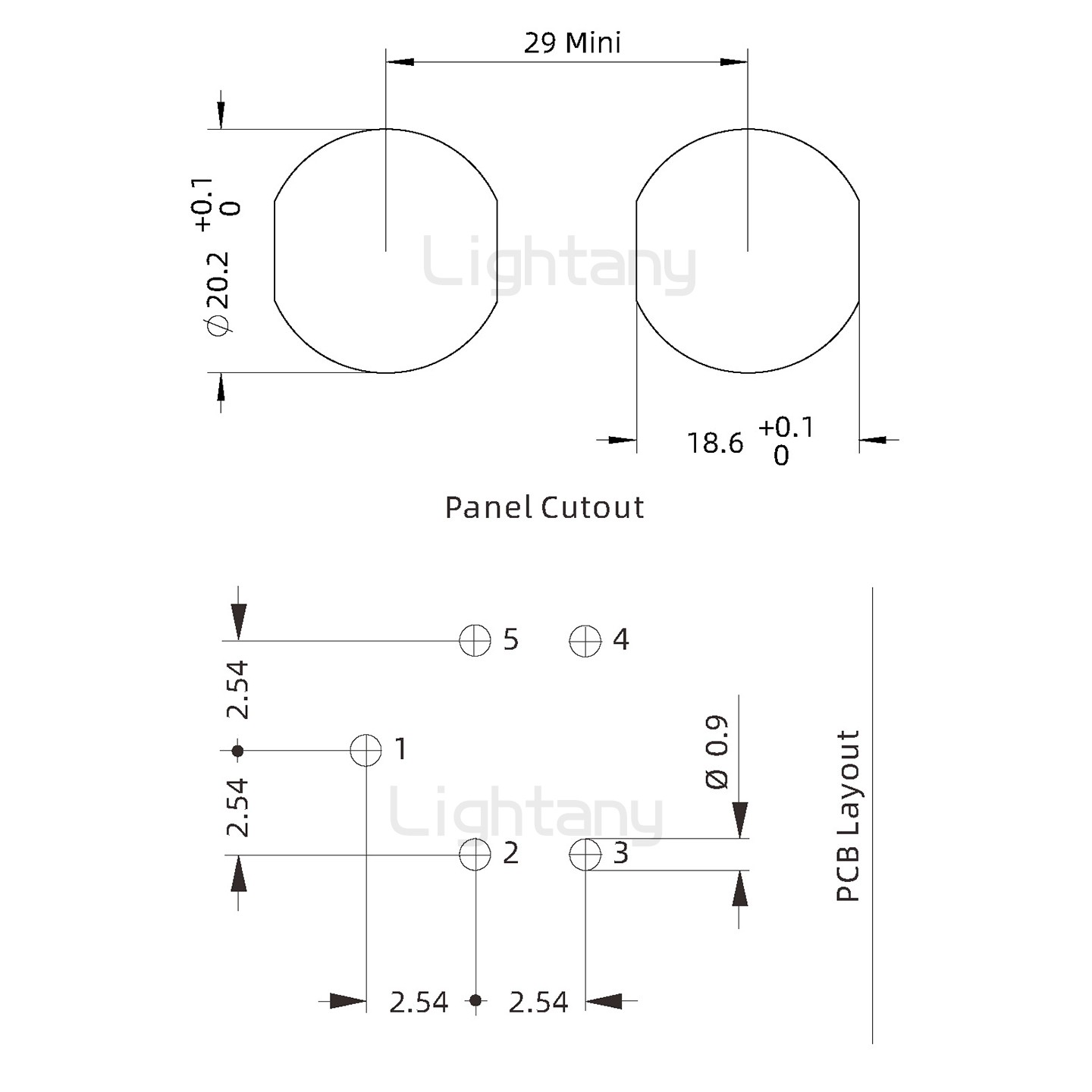 EEG.2K.005.CLV推拉自锁前螺母插座 PCB弯插板