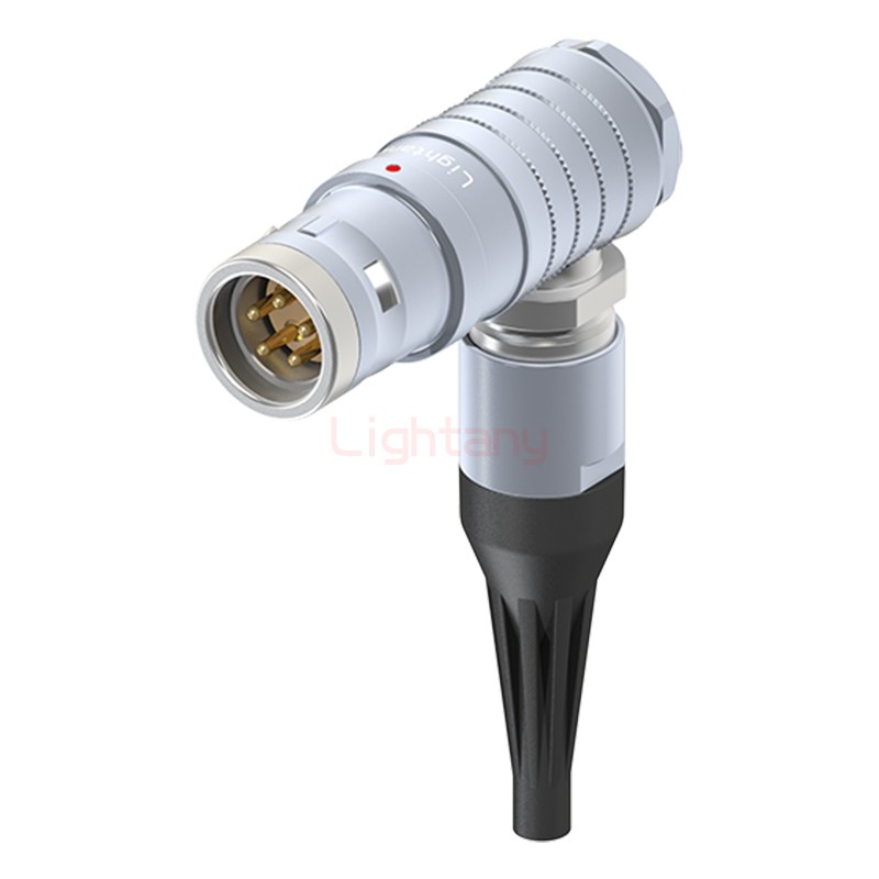 FHG.3K.005.CLAC45Z推拉自锁带护套弯式插头