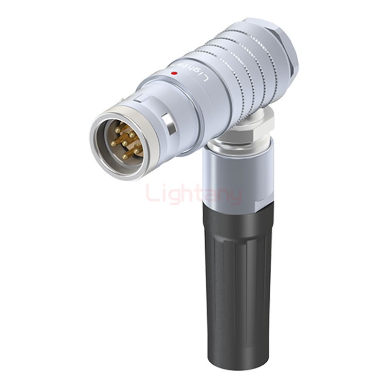 FHG.3K.006.CLAK14Z推拉自锁带护套弯式插头