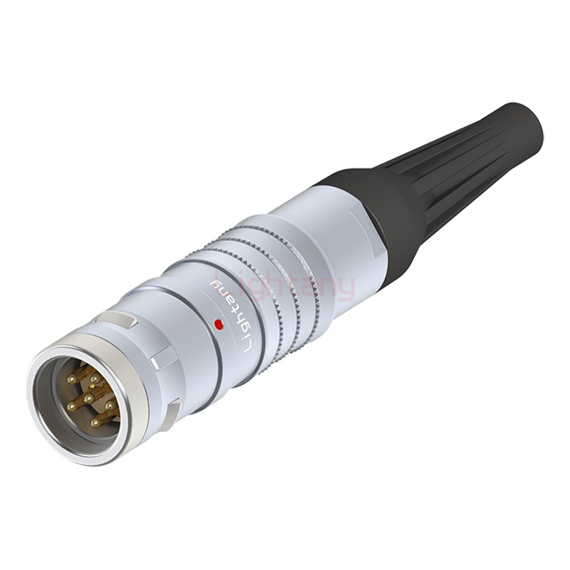 FHG.3K.006.CLAC60Z推拉自锁带护套弯式插头