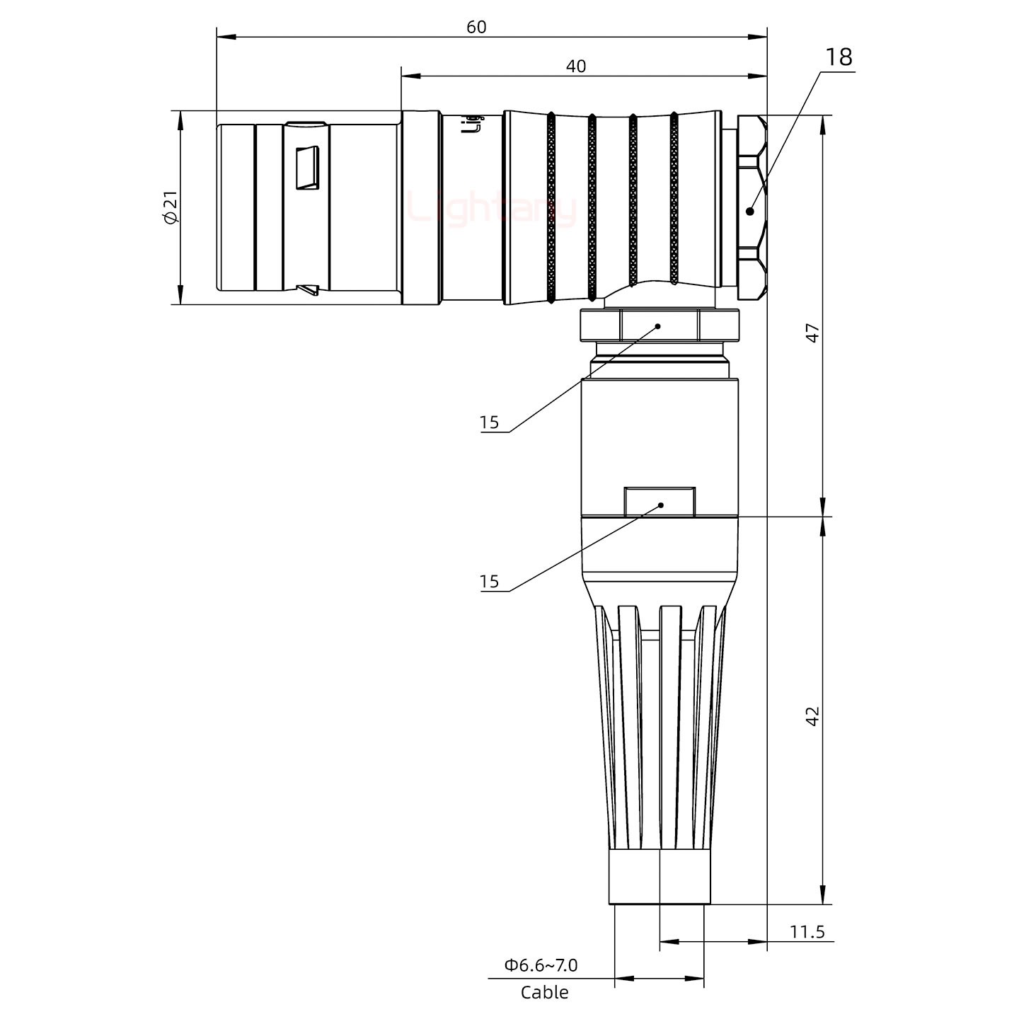 FHG.3K.012.CLAC70Z推拉自锁带护套弯式插头