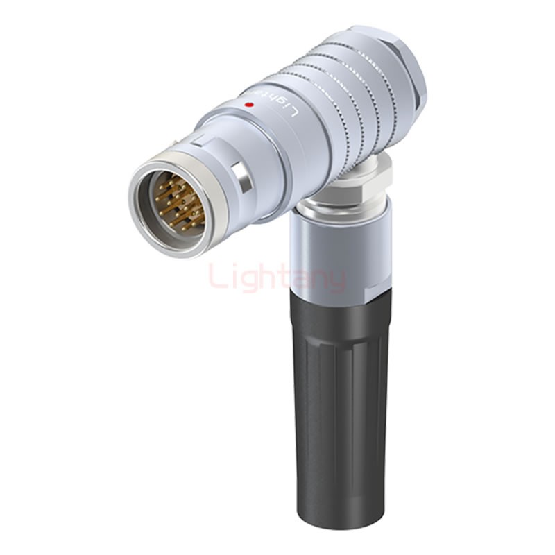 FHG.3K.014.CLAK15Z推拉自锁带护套弯式插头