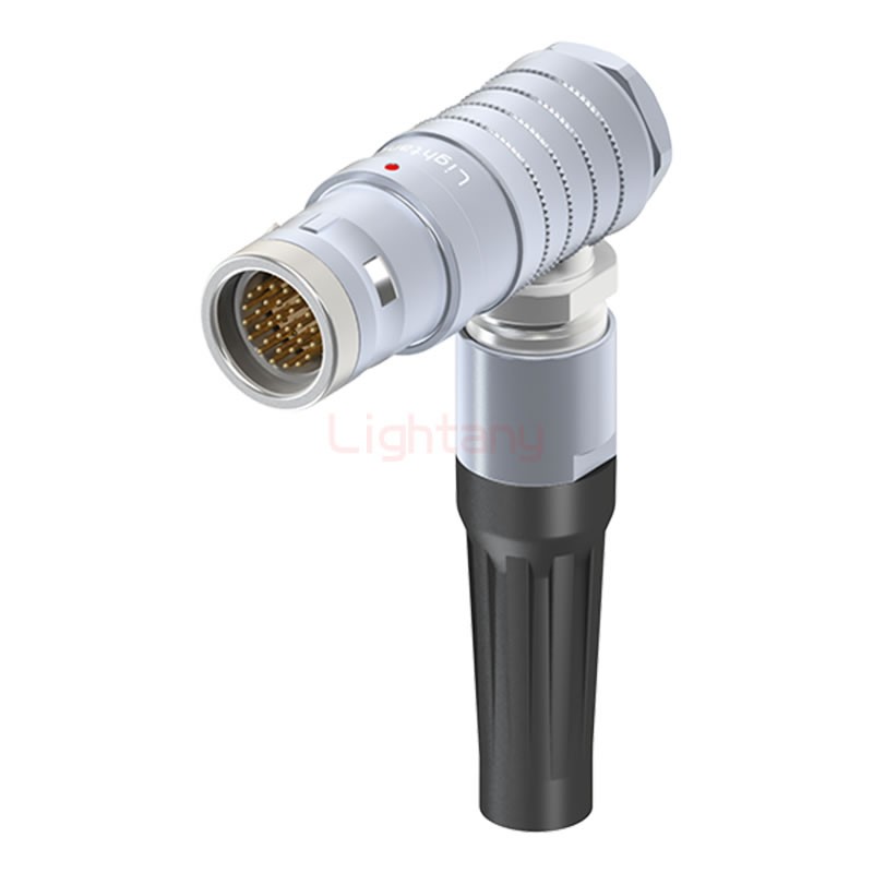 FHG.3K.030.CLAK11Z推拉自锁带护套弯式插头